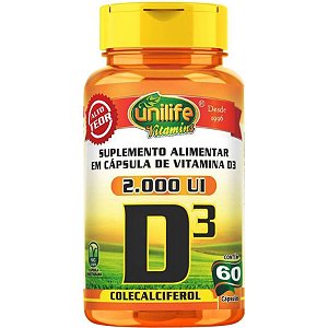 Vitamina D3 Colecalciferol - 60caps - Unilife