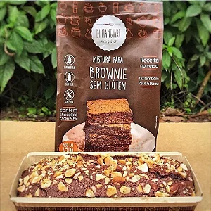 Mistura para Brownie sem Glúten e sem Lactose 450g - Di Mangiare