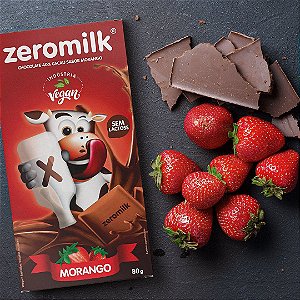 Zeromilk Chocolate sem Lactose Morango 80g Genevy