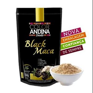 Black Maca em Pó Vegana s/ Glúten - 100g