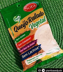 Queijo Ralado Vegetal Vegano s/ Lactose 50g - Sora