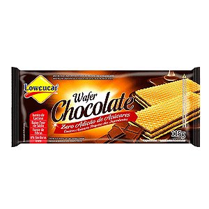 Wafer Recheado Chocolate para Dietas com Restrição de Lactose - 115g LOWSUGAR