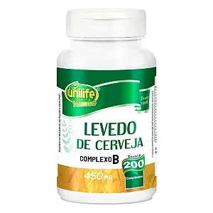 Levedo de Cerveja + Complexo B 450mg 200cp - Unilife