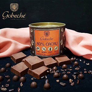 Chocolate 80% Vegano 120g - Lata c/10 - Gobeche