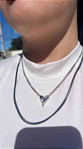 Dupla de colar coração