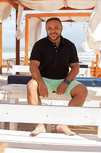 Camisa Polo Básica Preta