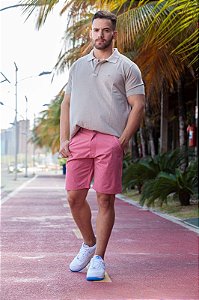 Camisa Polo Básica Caqui
