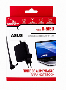 fonte notebook asus 19v 2.37a 5,5mm * 2,5mm