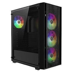 GABINETE GAMER GAMDIAS AURA GC2 ARGB PRETO