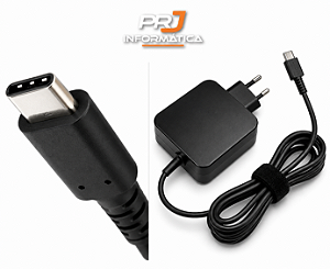 Fonte para Notebook Lenovo Type-C 65W Preto