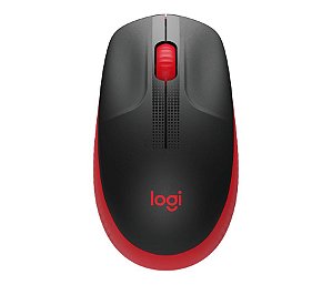 Mouse sem fio logitech m190 vermelho