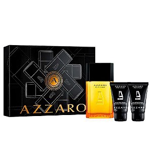 AZZARO | KIT COFFRET POUR HOMME | Eau de Toilette Masculino 100ml + 2 Shampoo e Shower Gel 50ml cada