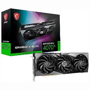 Placa de Vídeo MSI GeForce RTX4070TI Gaming X Slim 12GB GDDR6X PCI-Express