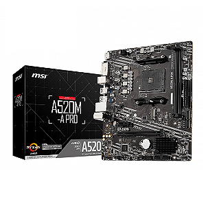 Placa Mãe MSI A520M-A Pro AMD Soquete AM4