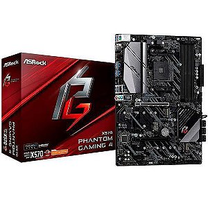 Placa Mãe Asrock X570 Phantom Gaming 4 AMD Soquete AM4
