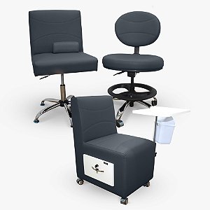 Combo Duplo Kit Cadeira Nail Designer + Cirandinha (sem braços)