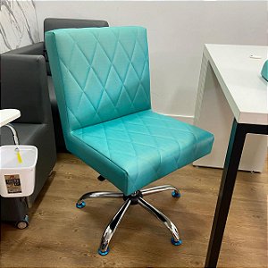 Cadeira Cliente Nail Designer - Estilo Matelassê (sem braços)