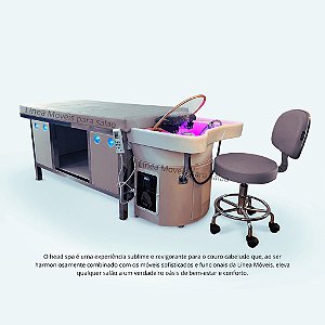 Head Spa Profissional Inox com Cromoterapia e Massagem | Linha Premium