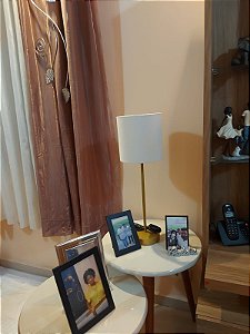 Abajur Luminária Dan Dourado