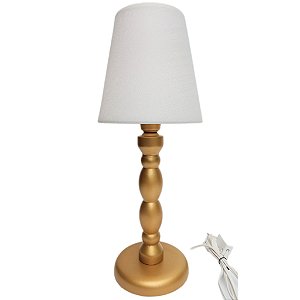 Abajur Luminária Dourado Ilto