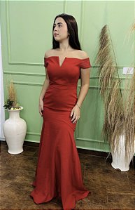 Vestido Vermelho calda sereia