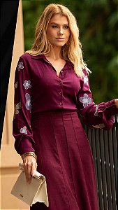 Camisa Manga Longa Com Bordado