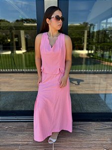 Conjunto de Saia Longa Cora Canela