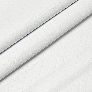 NEW MATELASSE 0,8 MM FUNDO DE MALHA COR BRANCO 1/2 METRO