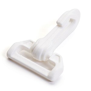 MOSQUETAO PLASTICO 30MM COR BRANCO PACOTE COM 10 UNIDADES