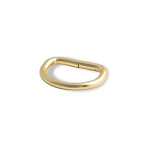 MEIA ARGOLA 19MM ARAME 3MM DOURADO CATAFORETICO 10 PEÇAS