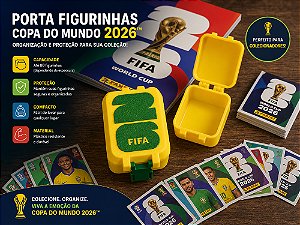 Porta Figurinhas Copa do Mundo 2026 | Caixa Organizadora de Figurinhas | Estojo Colecionador Panini