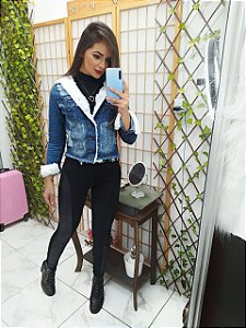 Jaqueta Jeans com Pelúcia