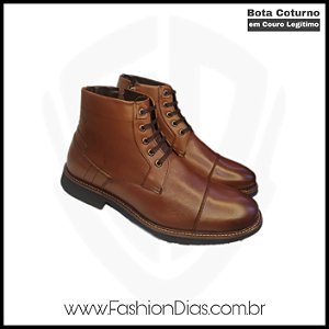 Bota Coturno em Couro Legítimo - FD