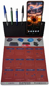 Mouse Pad com Suporte para Celular e Canetas Personalizado
