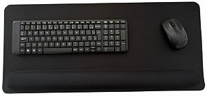 Apoio de Teclado com Tecido Preto 66,0x30,0x0,5cm