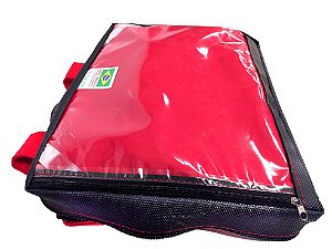 Capa Mochila Bag Térmica Delivery de Pizza - Reforçada Vermelha