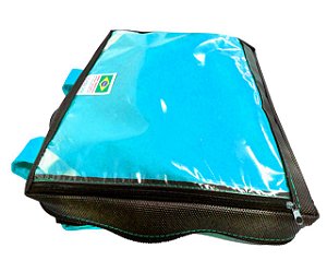Capa Mochila Bag Térmica Delivery de Pizza - Reforçada Azul celeste