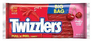 TWIZZLERS, PULL 'N' PEEL sabor de cereja BIG BAG
