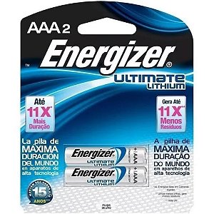 Pilha Energizer Ultimate Lithium AAA - 2 Pilhas