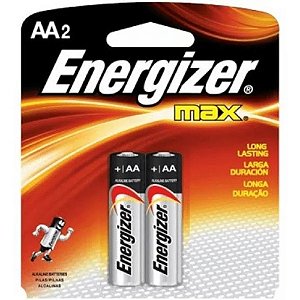 Pilha Alcalina Energizer Max Aa2 - Pequena - 2 Pilhas