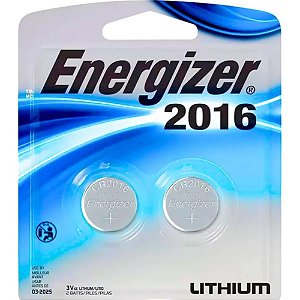 Pilha lítio Energizer CR2016 - 2 Pilhas