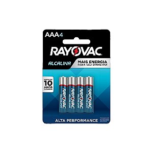 Pilha Alcalina Rayovac AAA4 - Pague 3 Leve 4