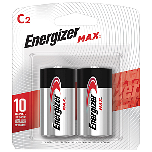 Pilha Alcalina Energizer Max C2 - Média - 2 Pilhas