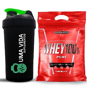 Kit WHEY 100% PURE REFIL (907g) + COQUETELEIRA