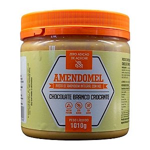 Pasta De Amendoim Amendomel (1Kg) Sabor: Chocolate Branco Crocante