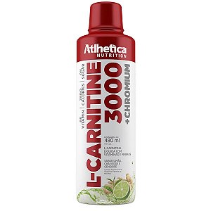L-Carnitina 3000Mg (480Ml)  Sabor: Limão, Chá Verde E Gengibre - Atlhetica Nutrition