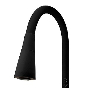 Tubo Gourmet Cone Flexível Preto Para Torneira De Cozinha