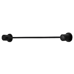 Porta Toalha Barra Suporte Toalheiro Banheiro Preto Metal