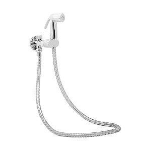 Ducha Higiênica Cromada 1/4 de volta com Suporte Integrado