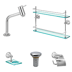 Kit de Banheiro Premium com Torneira  5 Peças completo